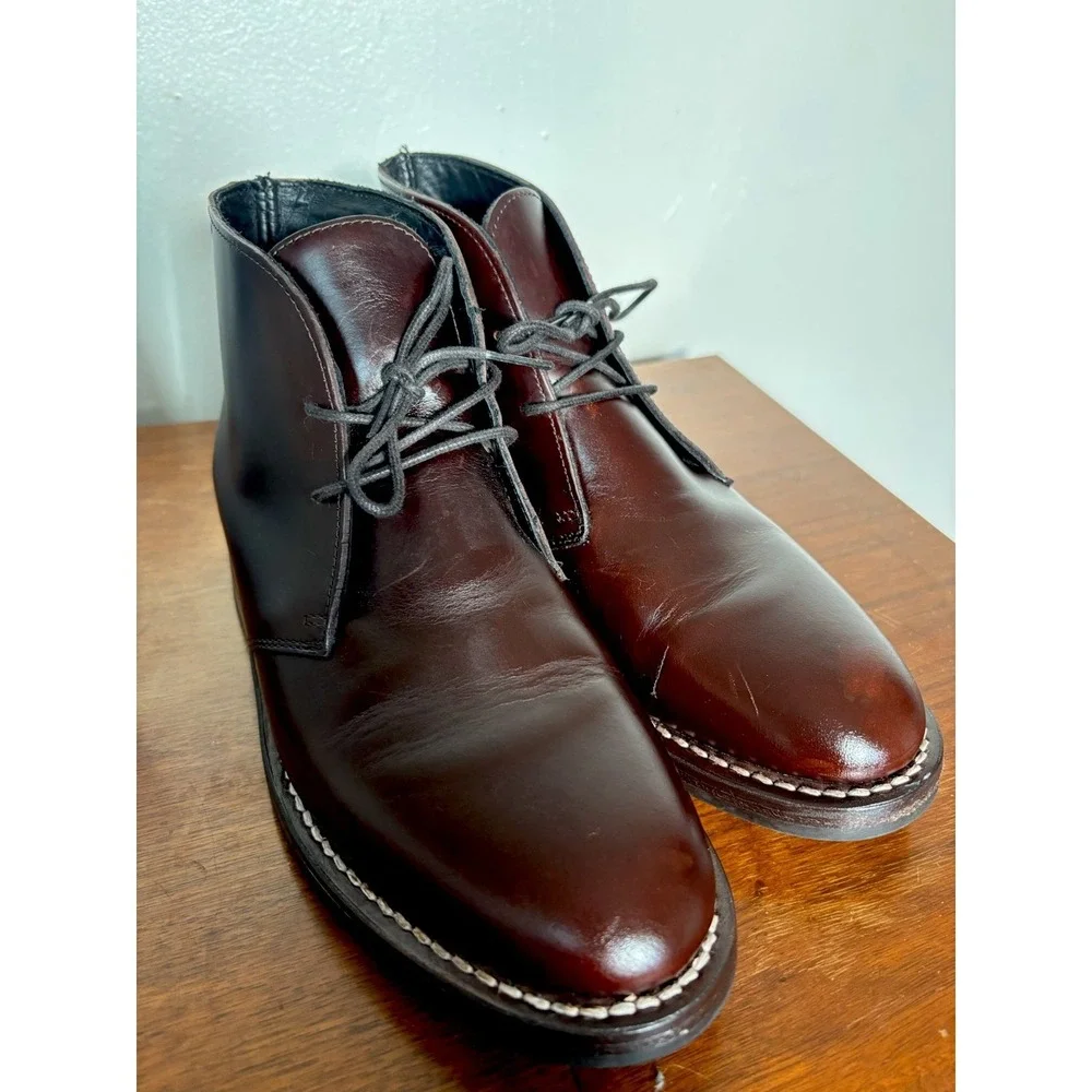 Thursday Boot Co. Everyday Scout Chukka Boots Brown Leather Mens Sz 6.5 Handmade